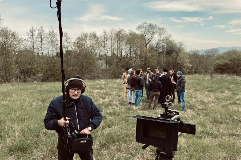 Sound recordist Walter Gilgen in Bulgaria